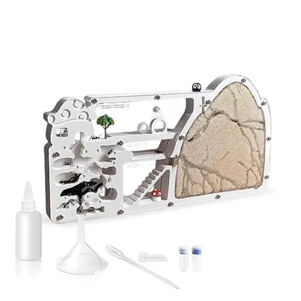 Ant Farm Castle, Granjas de hormigas con arena amarilla y kit de herramientas, kit de observación de colonias de hormigas, kit de ciencia de hábitat para ver hormigas, kit educativo y de