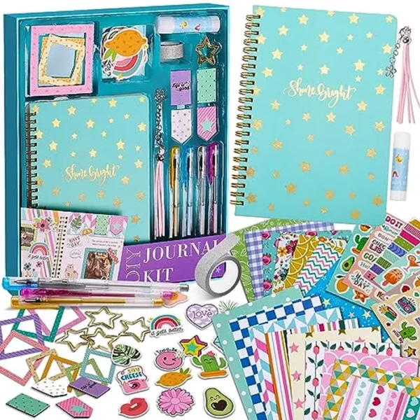 Kit de diario de bricolaje para niñas, juego de álbumes de recortes y suministros de diario, regalos de cumpleaños para niñas adolescentes, juegos de manualidades, desata la creatividad, kit de
