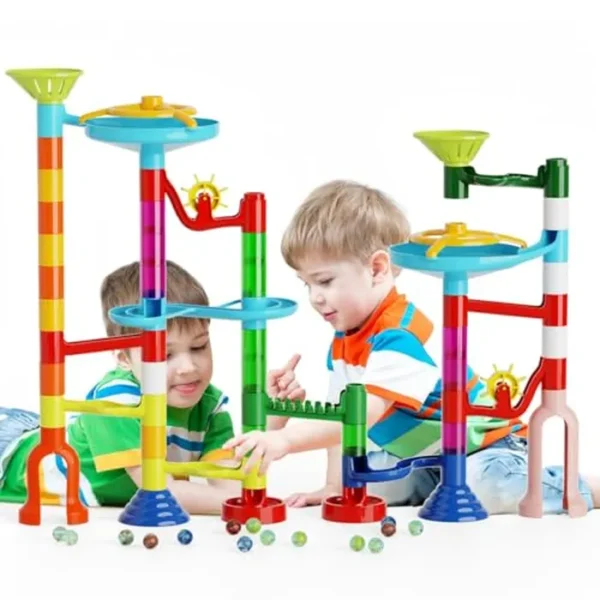 Marble Run, 110 piezas de juego de laberinto de mármol, juguetes de construcción para niños, juego de carreras de pista de mármol, juguetes de aprendizaje STEM, regalo para niños y niñas de