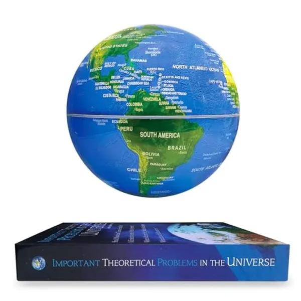 Flagest Globo flotante de levitación magnética de 6 pulgadas con base de libro giratoria – Globos de color de luz nocturna degradada con control de interruptor – Artículo de aniversario de cumpleaños