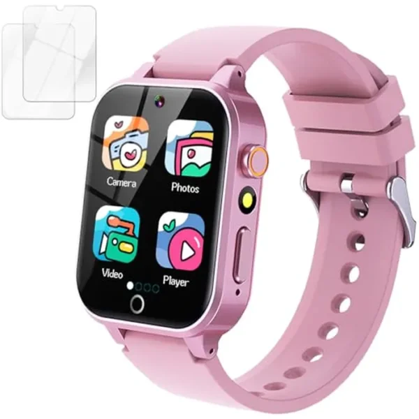 Reloj inteligente para niñas de 6 a 12 años, pantalla táctil HD, reloj para niños con 26 juegos, cámara de video, podómetro, audiostoria, tarjeta de aprendizaje, juguetes educativos, regalos de