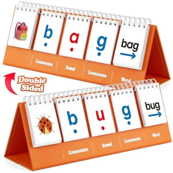 Aizweb CVC Juegos de palabras, juegos de fonética, tarjeta flash para preescolar, jardín de infantes, aula, aprender a leer, lectura manipulativa ortografía, juguete educativo, actividad de
