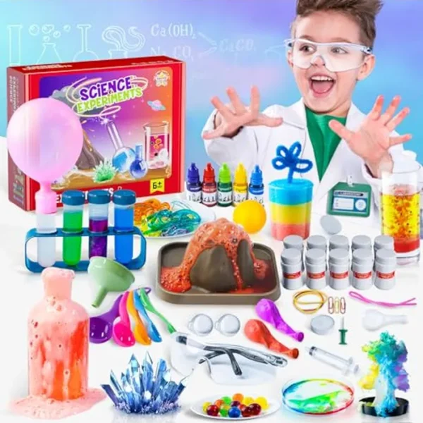 Kits de ciencia para niños – Kit de ciencia de 70 experimentos para niños de 6 a 12 años, juguetes educativos de ciencia STEM, regalos para niñas y niños, juego de química, crecimiento de cristales,