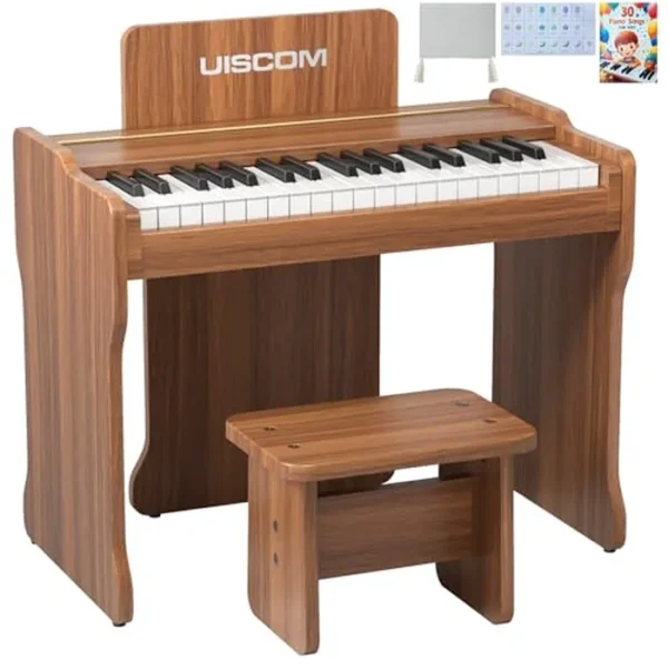 Teclado de piano para niños, piano digital de 37 teclas, piano para niños pequeños, mini juguete de piano para bebés, juegos de instrumentos musicales para niños, teclado de piano de madera