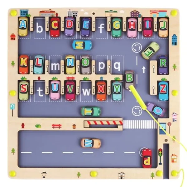 Rompecabezas magnético de letras del alfabeto para aprendizaje divertido, juguete educativo Montessori para niños y niñas de 3, 4, 5 años, desarrollo de habilidades motoras finas y juego sensorial