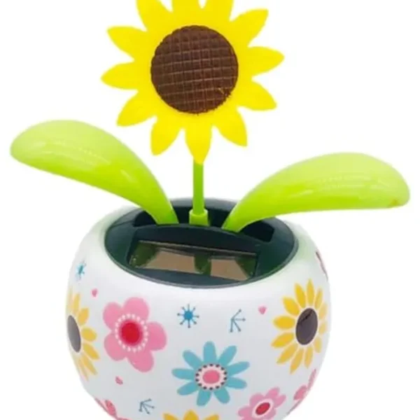 Flores bailarinas solares de girasol, linda flor oscilante que baila con energía solar, regalo de decoración de flores, escritorio de automóvil, detective y espía, aprendizaje y educación