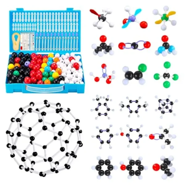 Kit de modelo molecular de química 452 piezas con C60, conjunto de ciencia educativa Aprendizaje Química Átomos, Vínculos y Estructuras Ayudas de Enseñanza Suministros Escolares