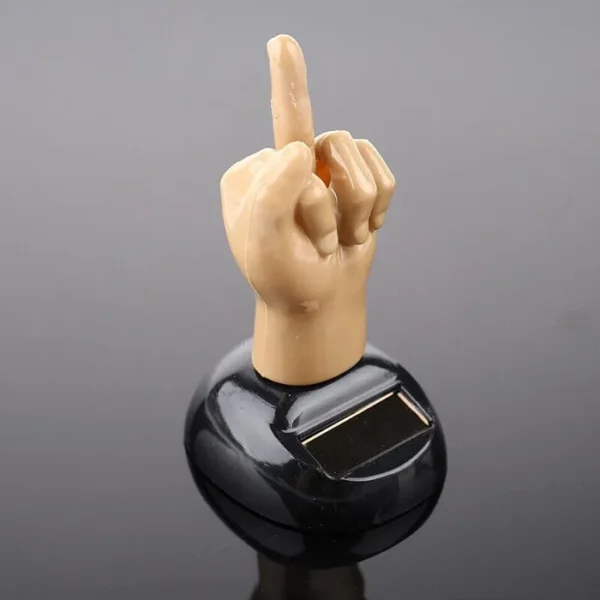 Tablero de instrumentos de automóvil, con energía solar, figura de baile de mediados de dedo, figuras decorativas, figuras de baile solares, cabezas bobbleheads, pato de dedo medio, kits de energía