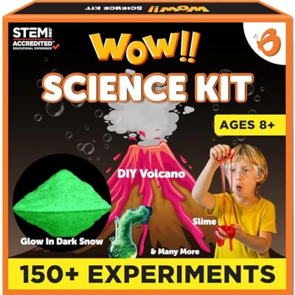 Butterfly Edufields Más de 150 kits de ciencia para niños de 8-9-10-11-12-13-14 | Proyecto S.T.E.M para niños y niñas | Experimentos científicos para niños de 9 a 12 años | Kit de ciencia volcánica |