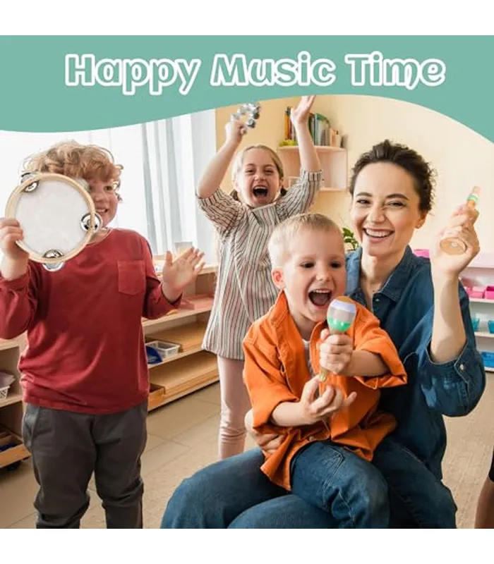 B0CZ3VJJMD05 Raimy Juego de instrumentos musicales – Colores neutros Montessori Juguetes Montessori de Percusión Música Moderno Boho Xilófono Regalos de cumpleaños para niños de 1, 2 y 3 años, niños pequeños y