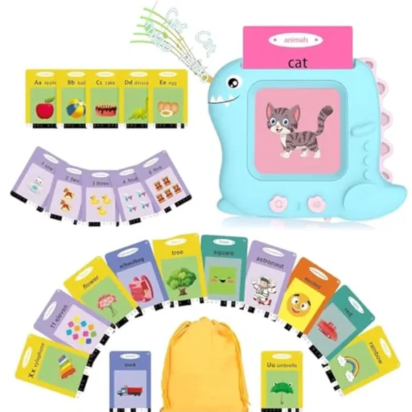 Tarjetas didácticas parlantes para niños pequeños de 3 a 5 años, juguete sensorial de terapia del habla y autismo con 336 palabras visuales, dispositivo de aprendizaje educativo Montessori