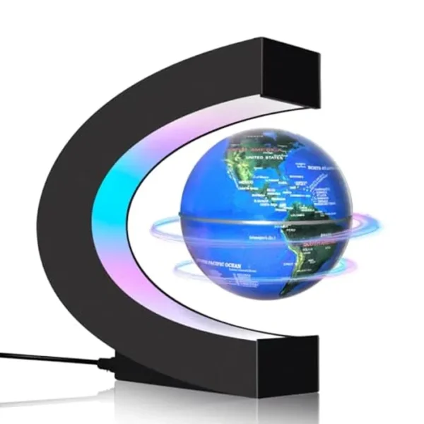 Globo flotante de levitación magnética con luces LED, genial gadgets con marco C para hombres, padres, maridos, niños, niñas y niños, regalo tecnológico genial para decoración de oficina