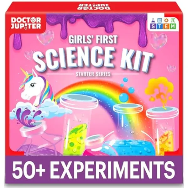Doctor Jupiter Primer kit de ciencia para niñas de 4 a 5 a 6 a 7 a 8 a 9 a 10 a 11 años | Ideas de regalos de cumpleaños para niñas de 4 años en adelante | Juguetes educativos y de aprendizaje STEM |