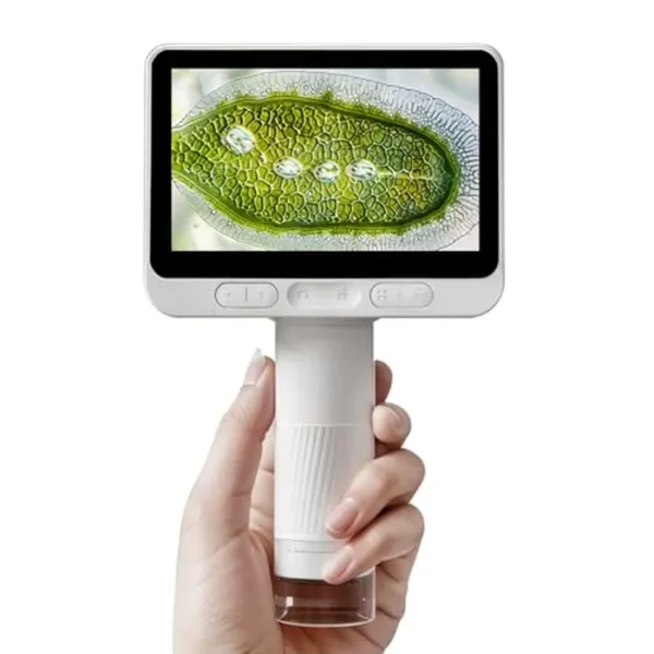 Microscopio digital con pantalla de 4 pulgadas, 1080P HD 1600X microscopio portátil de mano para niños con tarjeta 8G para experimento científico