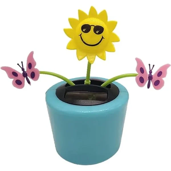 Lindas flores solares bailarinas con girasol, girasol, insecto, solapa, ecológicas, energía solar, Bobblehead, flores bailarinas para kits de energía solar, kits de energía solar para decoración del