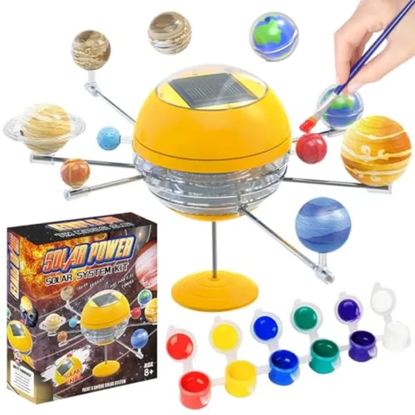 STEM Education - Kit de sistema solar de energía solar para niños de 8 a 12 años, kits educativos de ciencia de juguetes para niños, modelos de planetas experimentales de construcción, regalos de