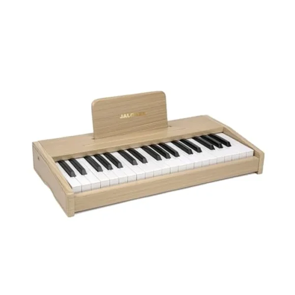 Teclado de piano para niños, piano digital para niños, instrumento educativo musical, juguete de madera para niñas y niños a partir de 3 años (roble, 37 teclas)