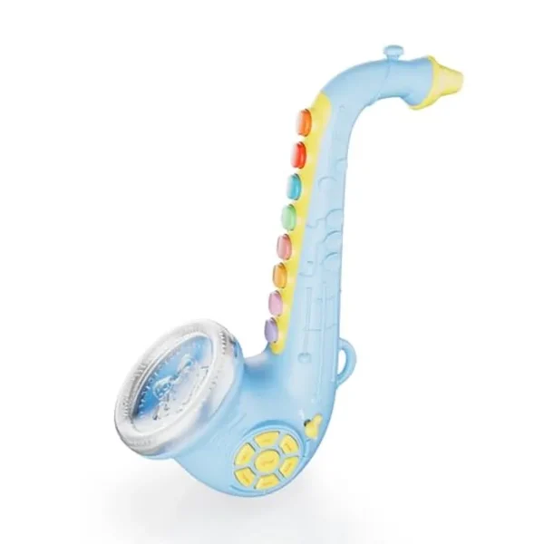 Contixo KT1 - Saxofón de juguete - Saxaboom, trompeta, clarinete con luz y sonido, instrumentos musicales de educación temprana para niños pequeños, azul