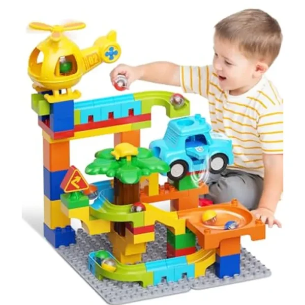 Marble Runs para niños de 4 a 8 años, bloques de construcción compatibles con las principales marcas, juguetes de cumpleaños regalos para niños de 3, 4 y 5 años, educación para niños pequeños,