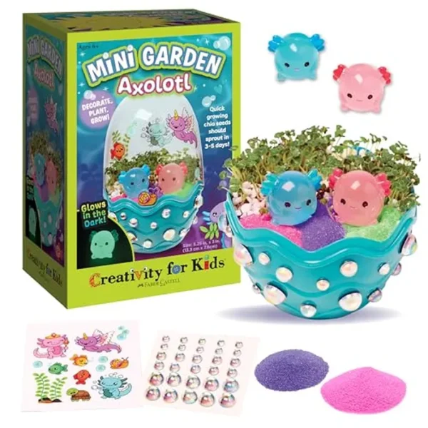 Creativity for Kids Mini Garden - Terrario de ajolote, kit de ciencia STEM y manualidades, regalos para niños, juguetes de manualidades para niños a partir de 6-8 años