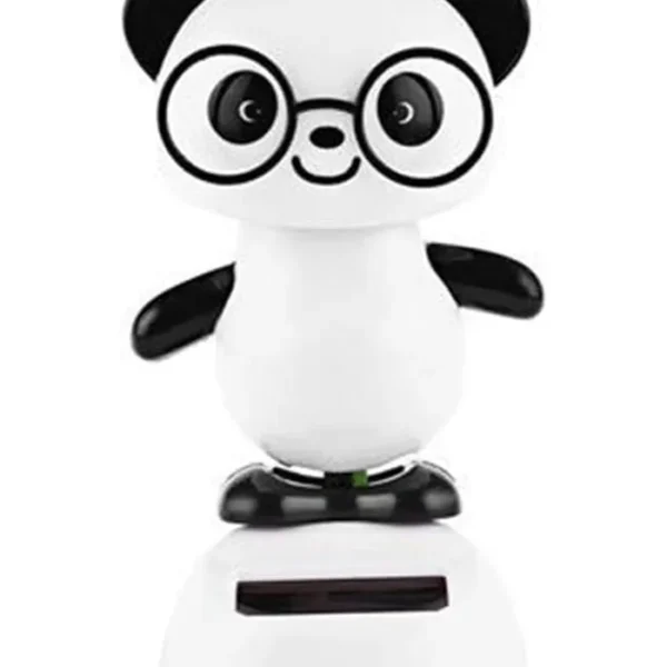 1 figura solar de oso panda bailarín – Sacudiendo bailando y bailando figura de animal para decoración interior del auto, hogar y escritorio, kits de energía solar, adorno de tablero de automóvil,