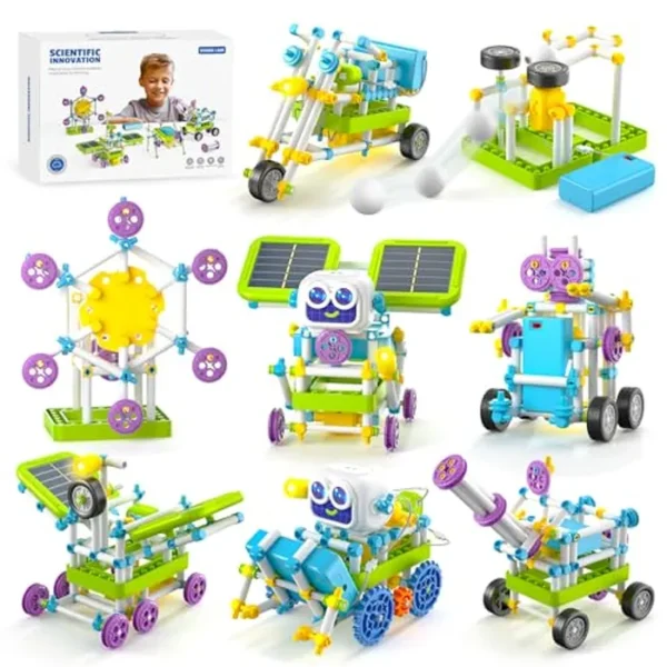 Kit de 434 juguetes STEM para niños de 6 años en adelante, construye más de 36 modelos de robot con energía solar, engranajes y sensores, juguete de aprendizaje de ciencia e ingeniería para