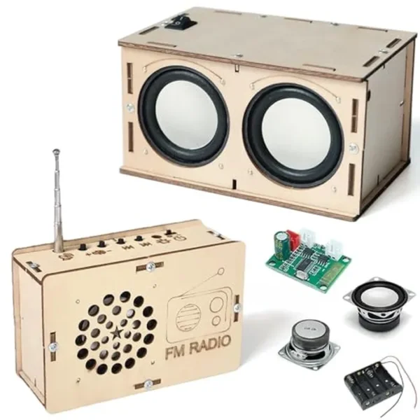 Juguetes STEM Kits de construcción para niños de 8 a 12 años de 14 a 16 años, regalos de cumpleaños para 9, 10, 11, 12, 13, 14, 15 años de edad, niños, niñas, adolescentes, altavoz Bluetooth, radio FM