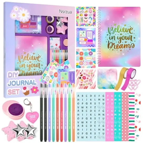 Regalos para niñas de 8, 9, 10, 11, 12, 13, 14 años, kit de diario de bricolaje para niñas, juguetes para edades de 8 a 14 años y regalos de cumpleaños para niñas, divertidos y lindos kits de