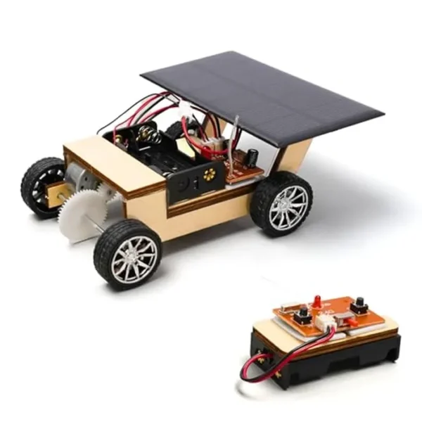 Kit de coche de energía solar STEM con control remoto para niños de 8 a 12 años – Experimento científico de bricolaje, proyecto de construcción de madera, regalo educativo perfecto para niños y niñas