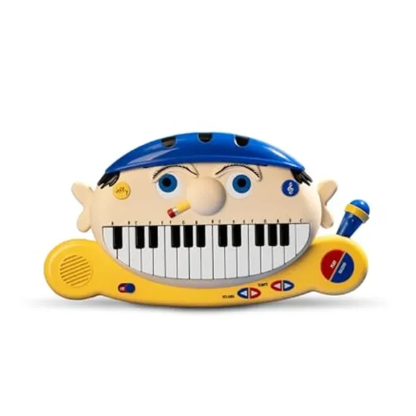 Producto oficial - Piano Jeffy - Teclado de piano de dibujos animados - 24 teclas, tonos Jeffy UHH, canta y graba, incluye 3 canciones de SML - Juguete de instrumento musical