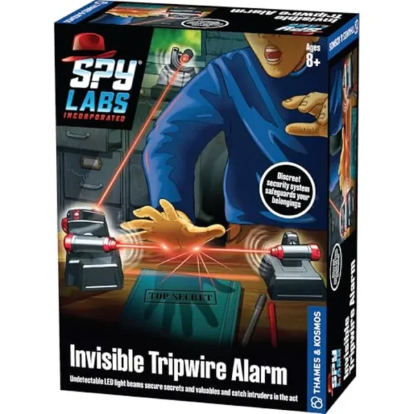Thames & Kosmos Spy Labs Inc: Alarma invisible Tripwire | Juguete detective para niños y niñas a partir de 8 años | Sistema de seguridad de juguete con haces de luz LED | Herramienta esencial de juego